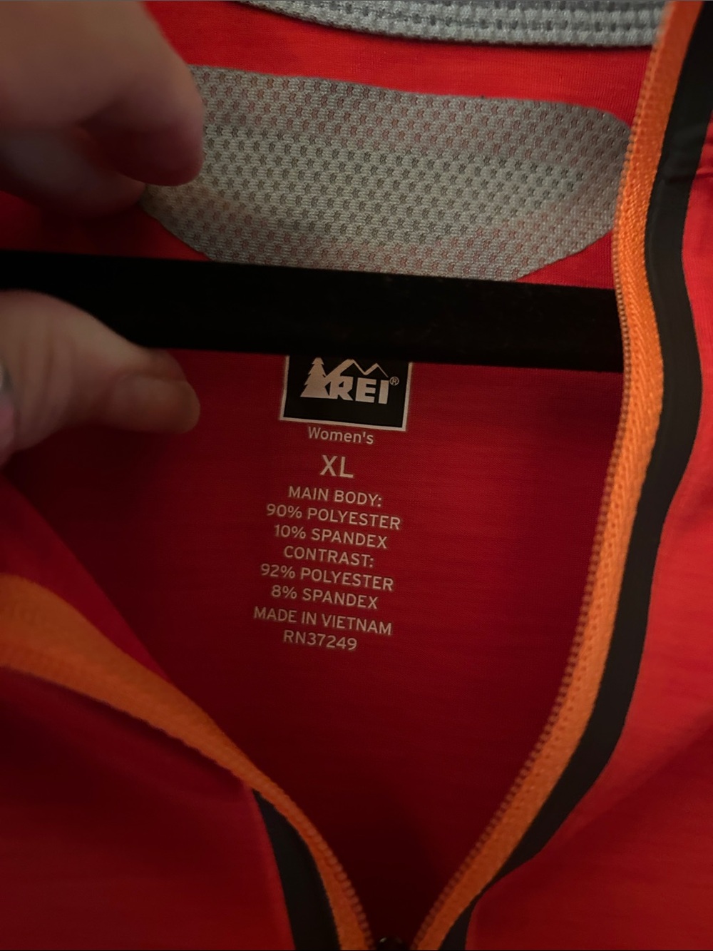 REI Red and Orange Women's Half-Zip Active Pullover - Picture 2 of 13